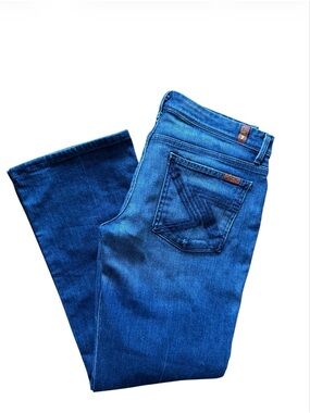 7 For All Mankind Women's Blue Bootcut Jeans Size 32